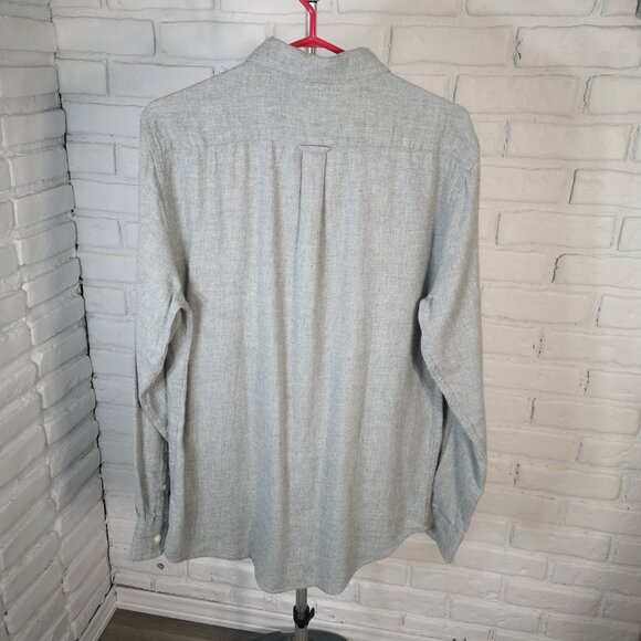NWT Joe Fresh Men's Size Small Grey Button Front Light Flannel Shirt - Picture 2 of 13